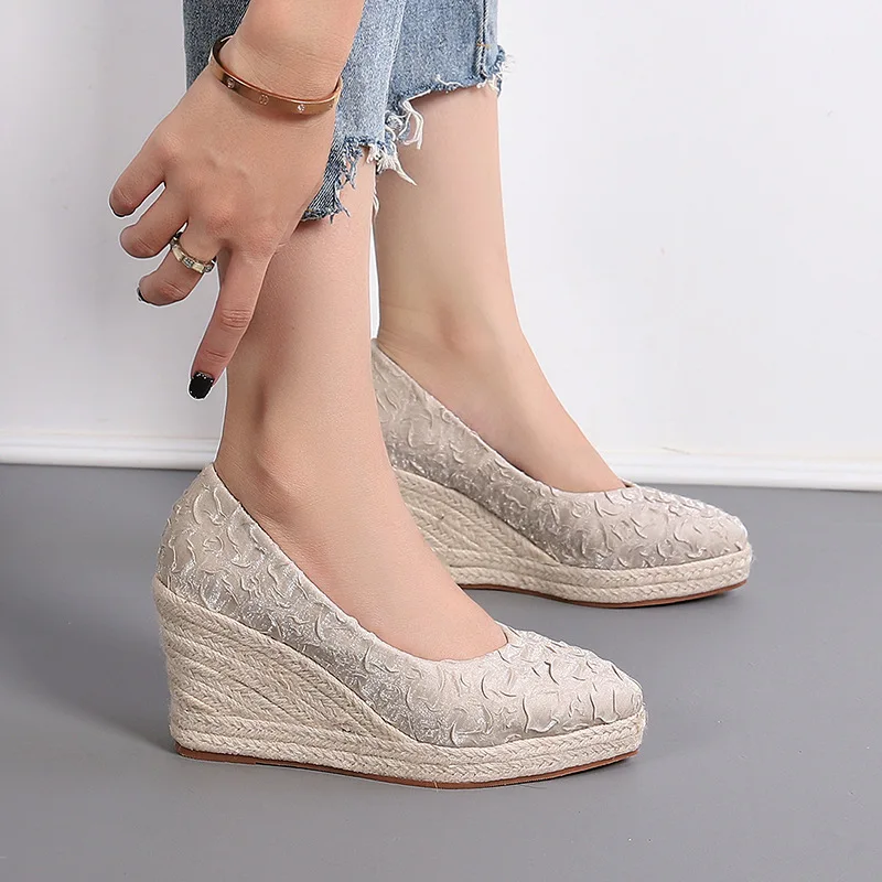 Wedge Espadrille Women - Sapatos de Salto Alto com Plataforma