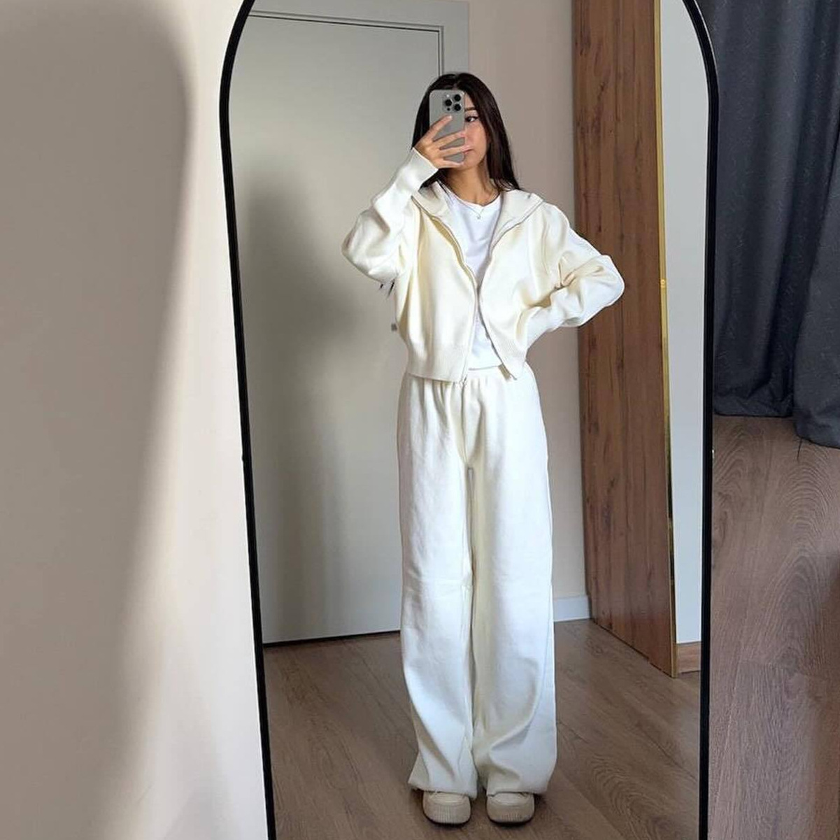 Linen Pant Wide - Conjuntos femininos combinando de malha casual