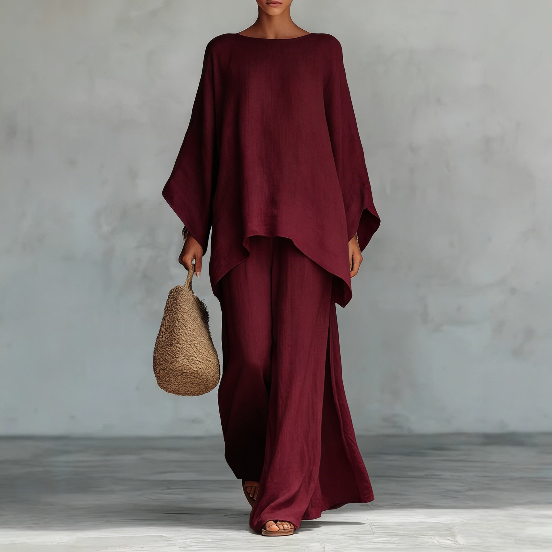 Linen Pant Wide - Novo Modelo Europeu e Americano 2026:
