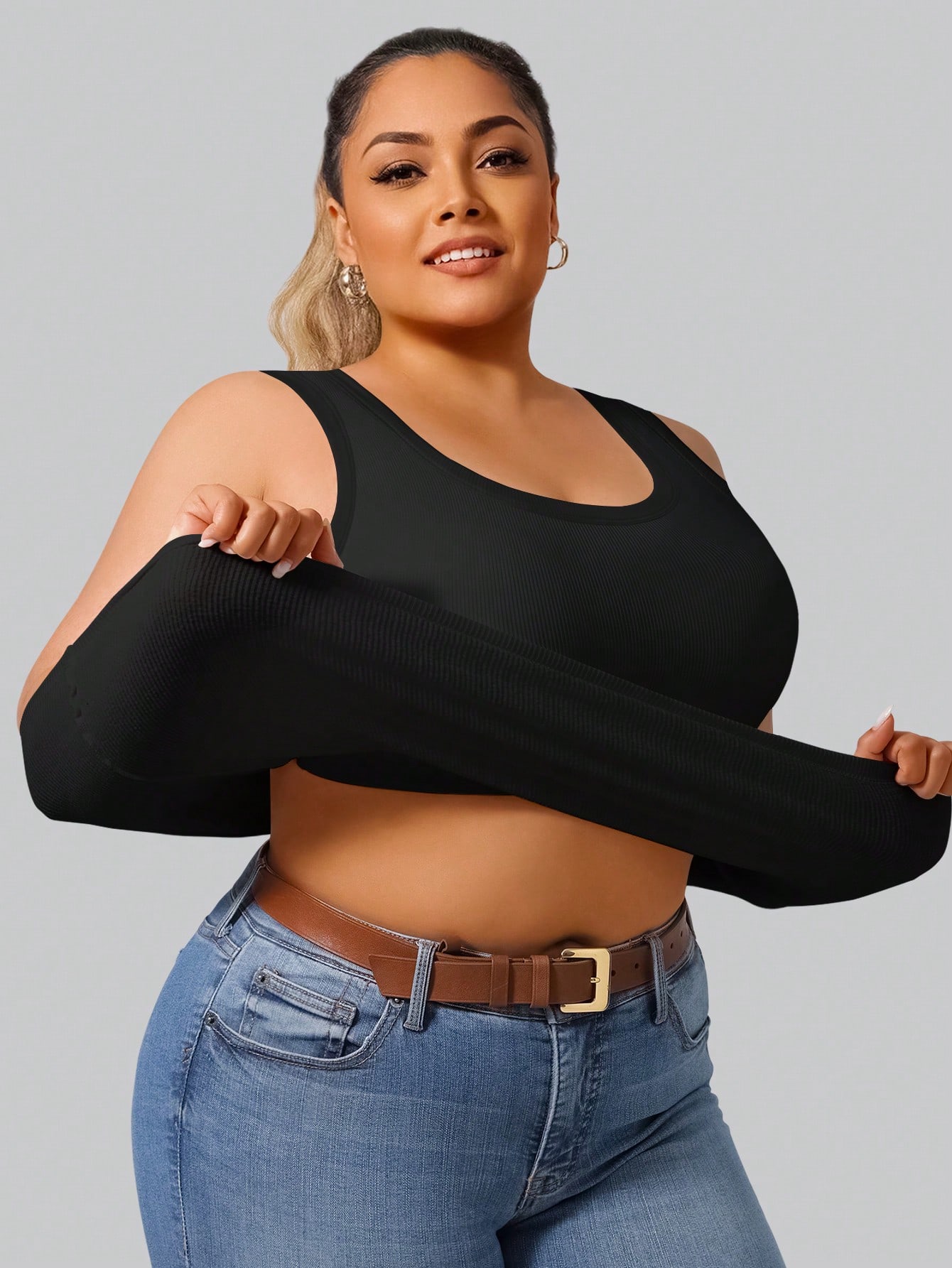 Crop Top Crochet - Top Cropped de Malha com Alta