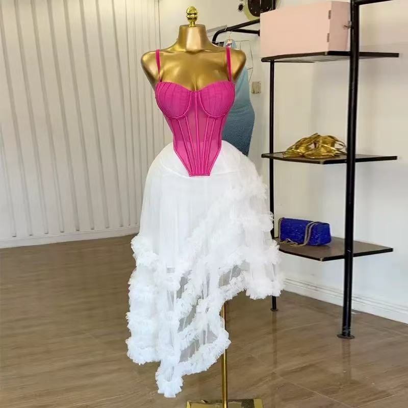 Conjunto Feminino de Vestido:  - Crop Top Crochet avaliação e preço
