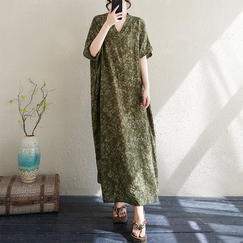 Vestido Feminino de Verão com  - Linen Dress Wrap avaliação e preço