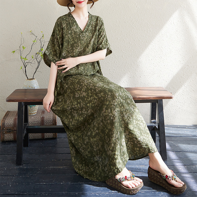 Vestido Feminino de Verão com  - Linen Dress Wrap avaliação e preço