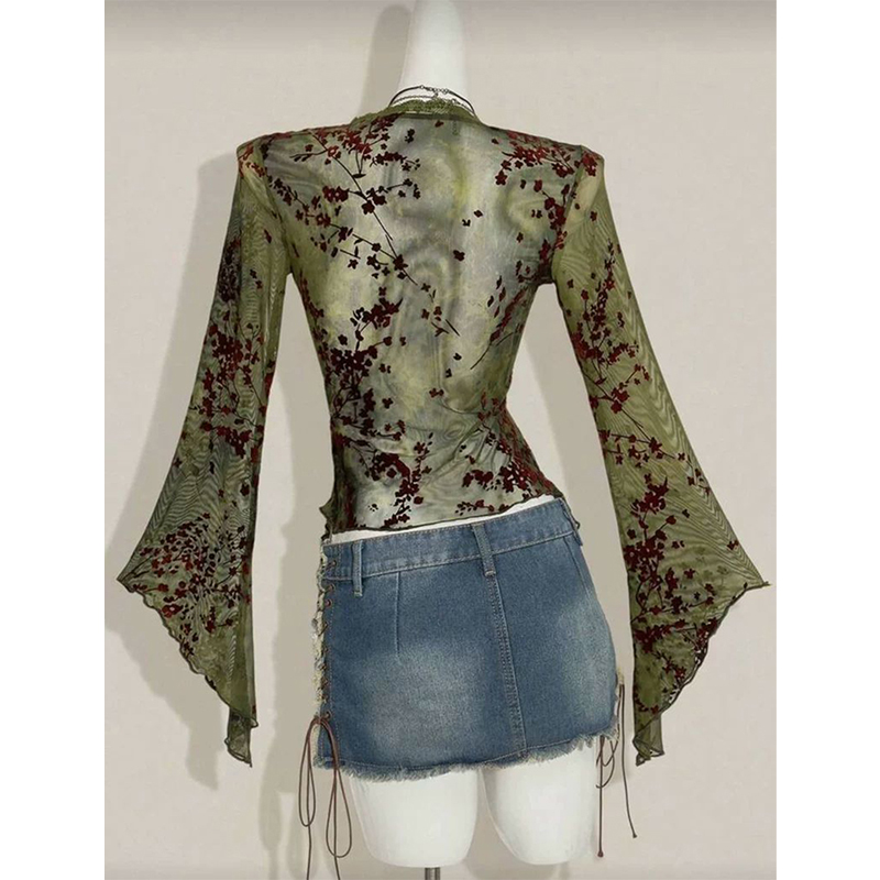 Camisas Vintage Florais em Mal - Romper Floral Print avaliação e preço