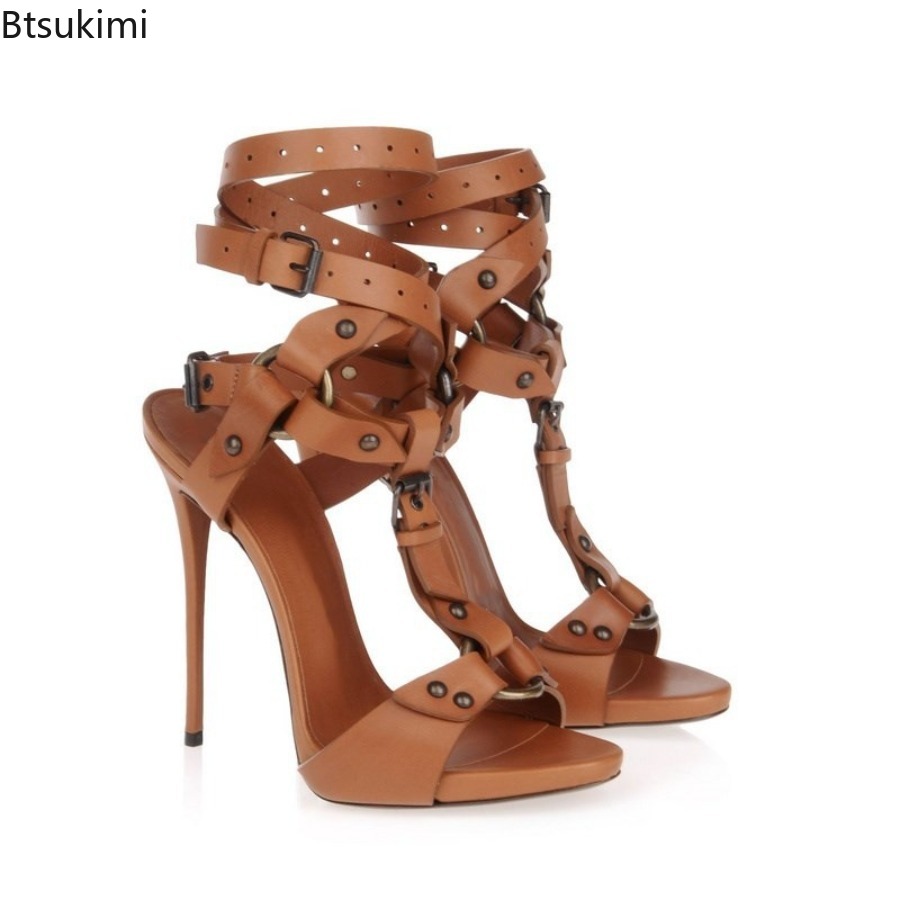 Sandálias Gladiadoras Sexy com - Sandal Strappy Heeled avaliação e preço