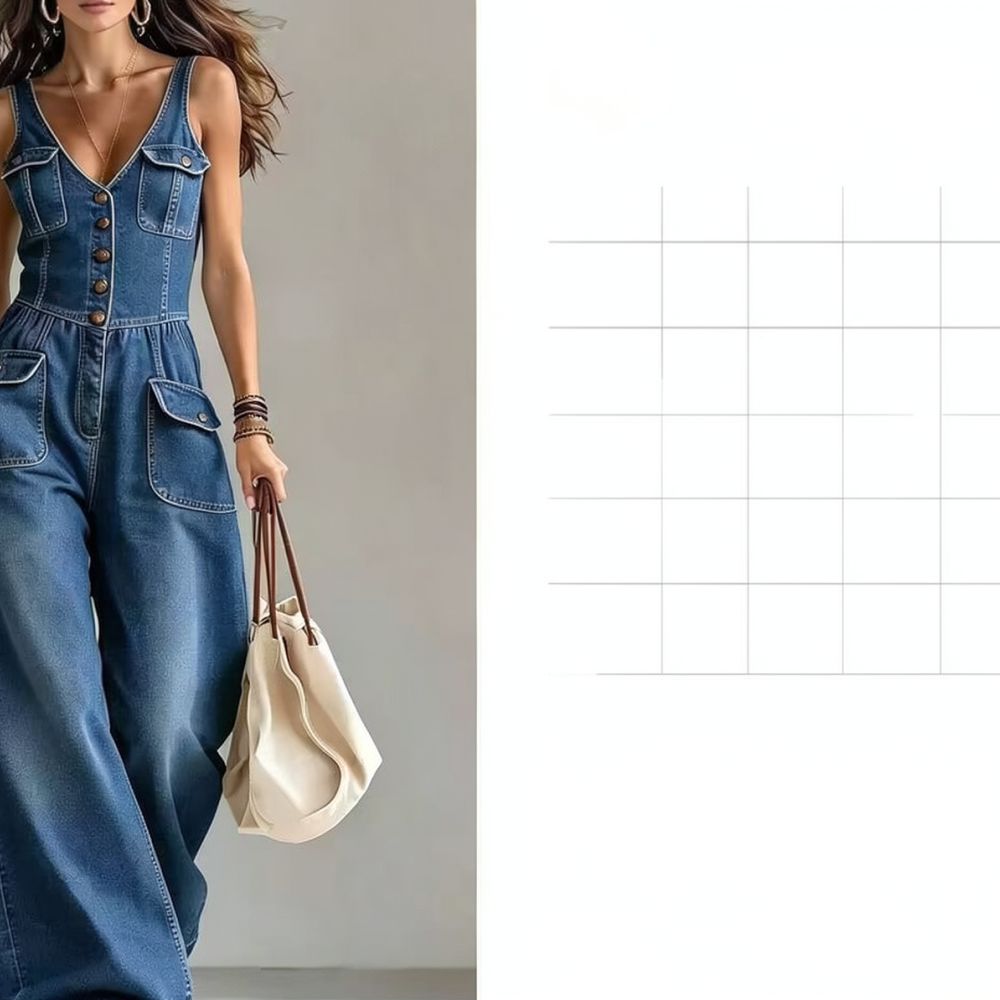Macacão jeans feminino casual  - Jumpsuit Linen Relaxed avaliação e preço
