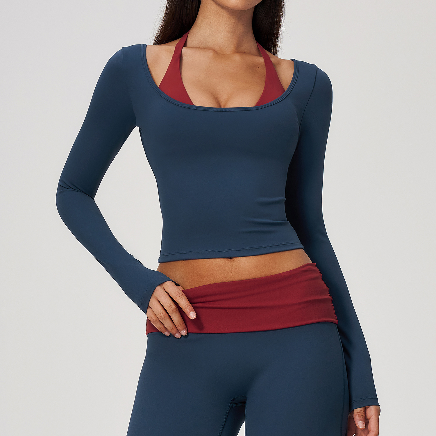 Camiseta de Yoga 2 em 1 com Ef - Crop Top Crochet avaliação e preço