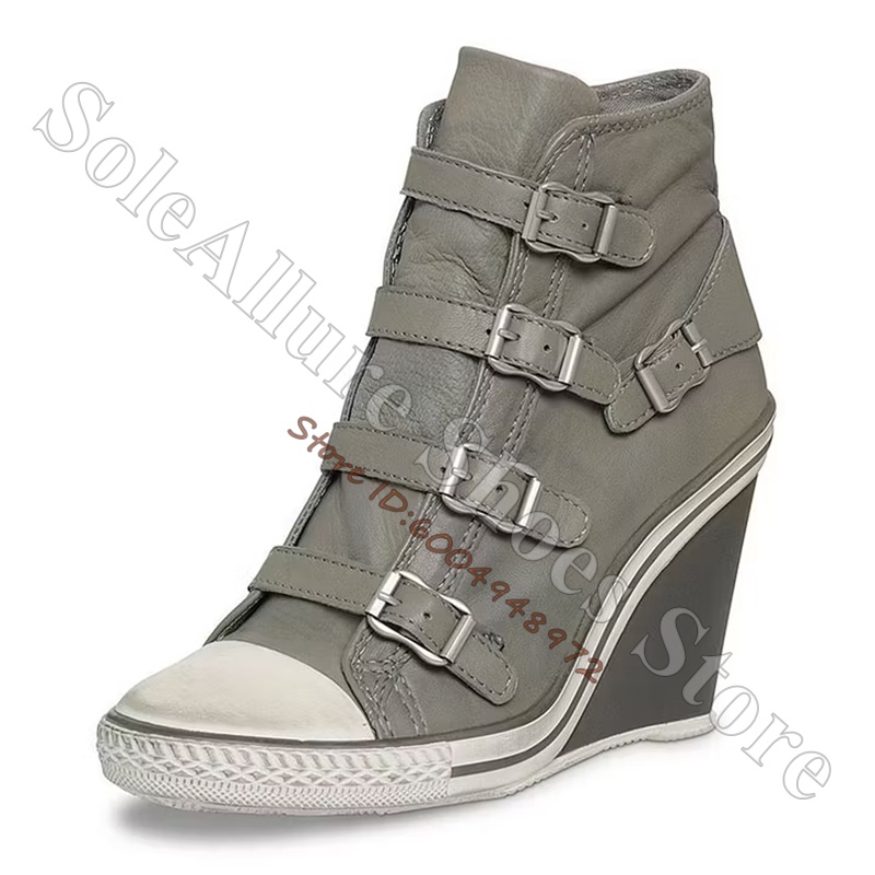 Tênis de cano alto cinza com m - Wedge Espadrille Women avaliação e preço